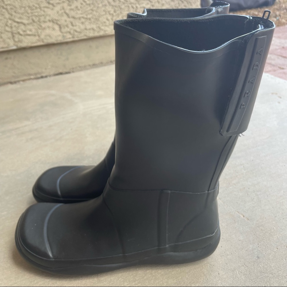 prada pvc rain boots US 6 IT 36